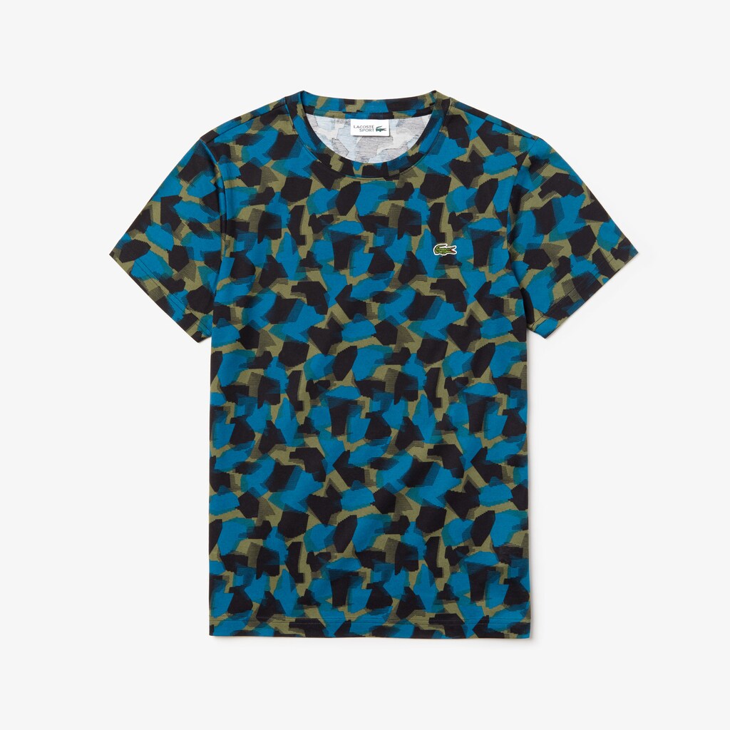SPORT Camo Print Cotton Jersey T-Shirt | Lacoste Mens