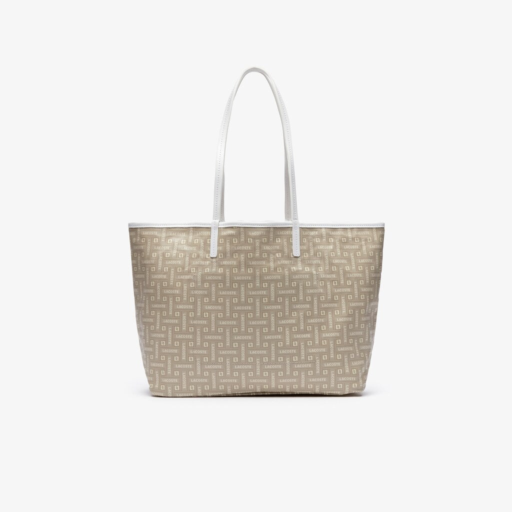 Wo  Monogram Coated Cotton Canvas Tote Bag | Lacoste Womens