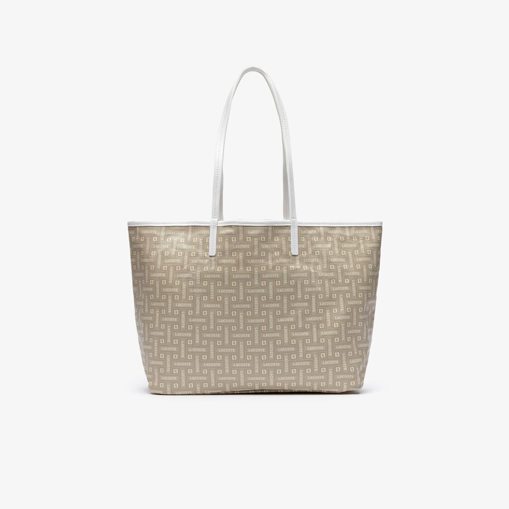 Wo  Monogram Coated Cotton Canvas Tote Bag | Lacoste Womens