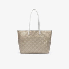 Wo  Monogram Coated Cotton Canvas Tote Bag | Lacoste Womens