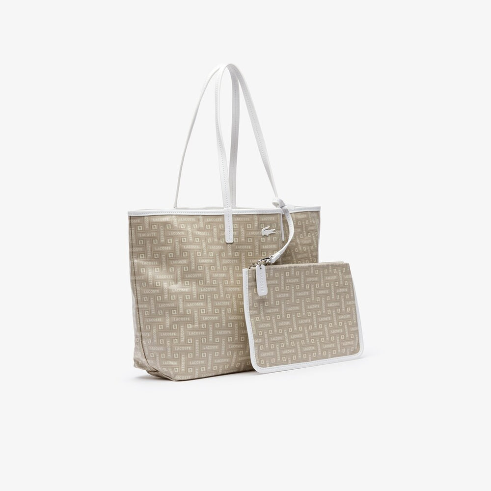 Wo  Monogram Coated Cotton Canvas Tote Bag | Lacoste Womens