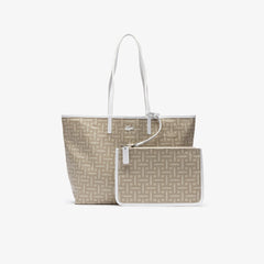 Wo  Monogram Coated Cotton Canvas Tote Bag | Lacoste Womens