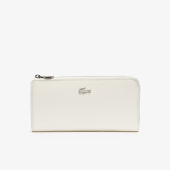 Wo  Daily Classic Coated Canvas 10 Card Zip Wallet | Lacoste Womens