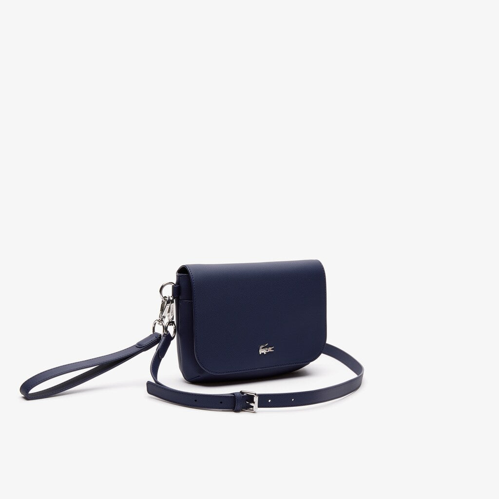 Wo  Daily Classic Coated Piqué Canvas Flap Shoulder Bag | Lacoste Womens