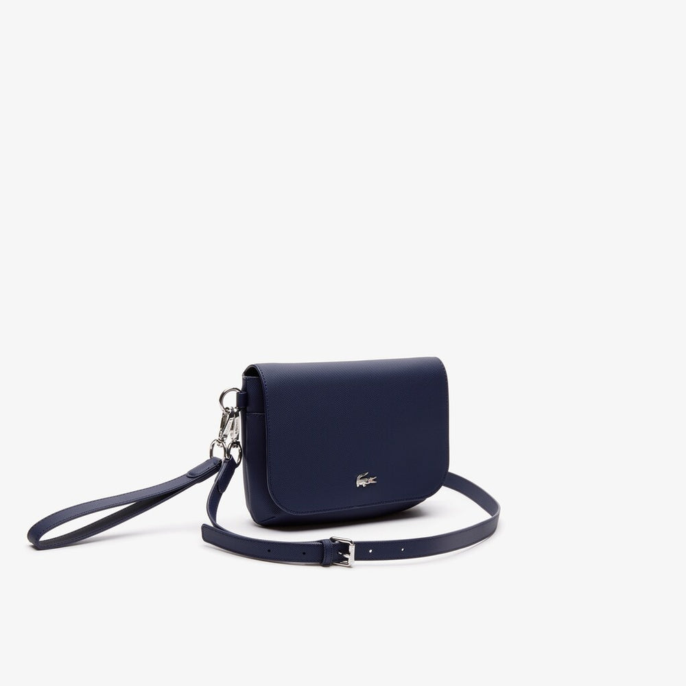 Wo  Daily Classic Coated Piqué Canvas Flap Shoulder Bag | Lacoste Womens