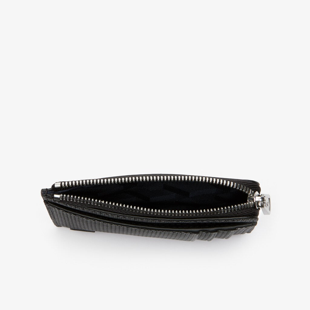 Chantaco Matte Piqué Leather Zip 4 Card Holder | Lacoste Mens