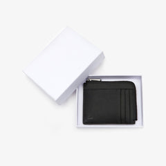 Chantaco Matte Piqué Leather Zip 4 Card Holder | Lacoste Mens