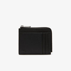 Chantaco Matte Piqué Leather Zip 4 Card Holder | Lacoste Mens