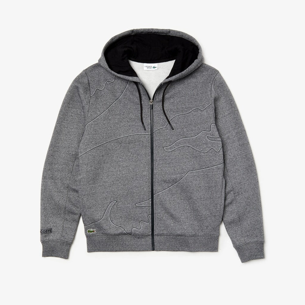 SPORT Oversized Croc Zip Fleece Sweatshirt | Lacoste Mens