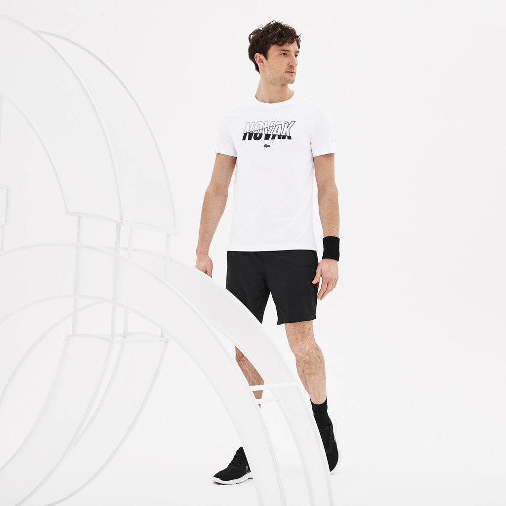 SPORT Novak Djokovic Crew Neck Print Tech Jersey T-shirt | Lacoste Mens