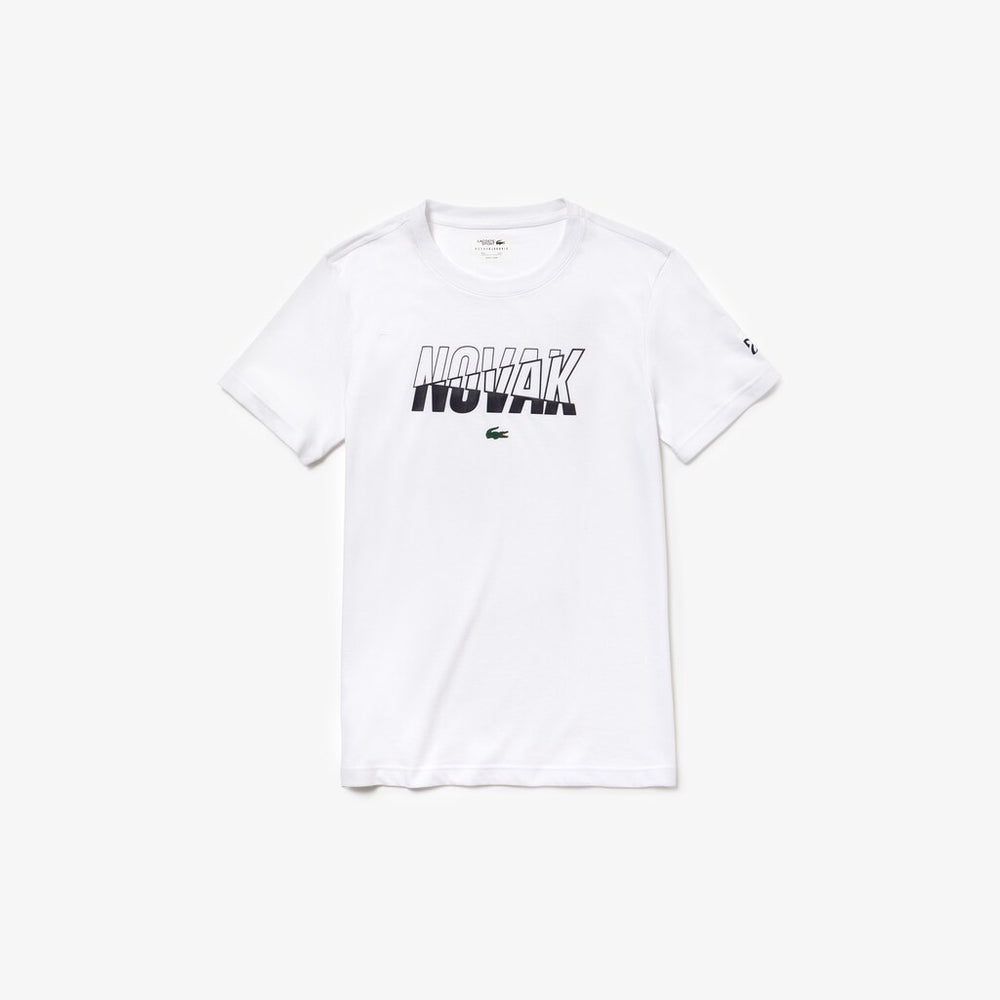 SPORT Novak Djokovic Crew Neck Print Tech Jersey T-shirt | Lacoste Mens