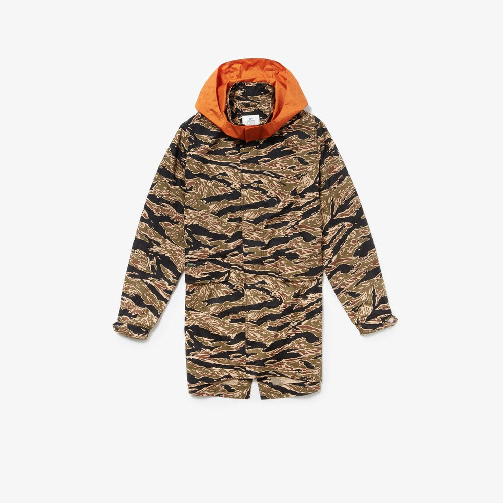 Unisex LIVE Camouflage Parka | Lacoste Mens