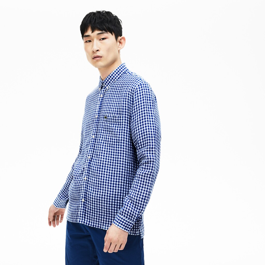 Regular Fit Linen Shirt | Lacoste Mens