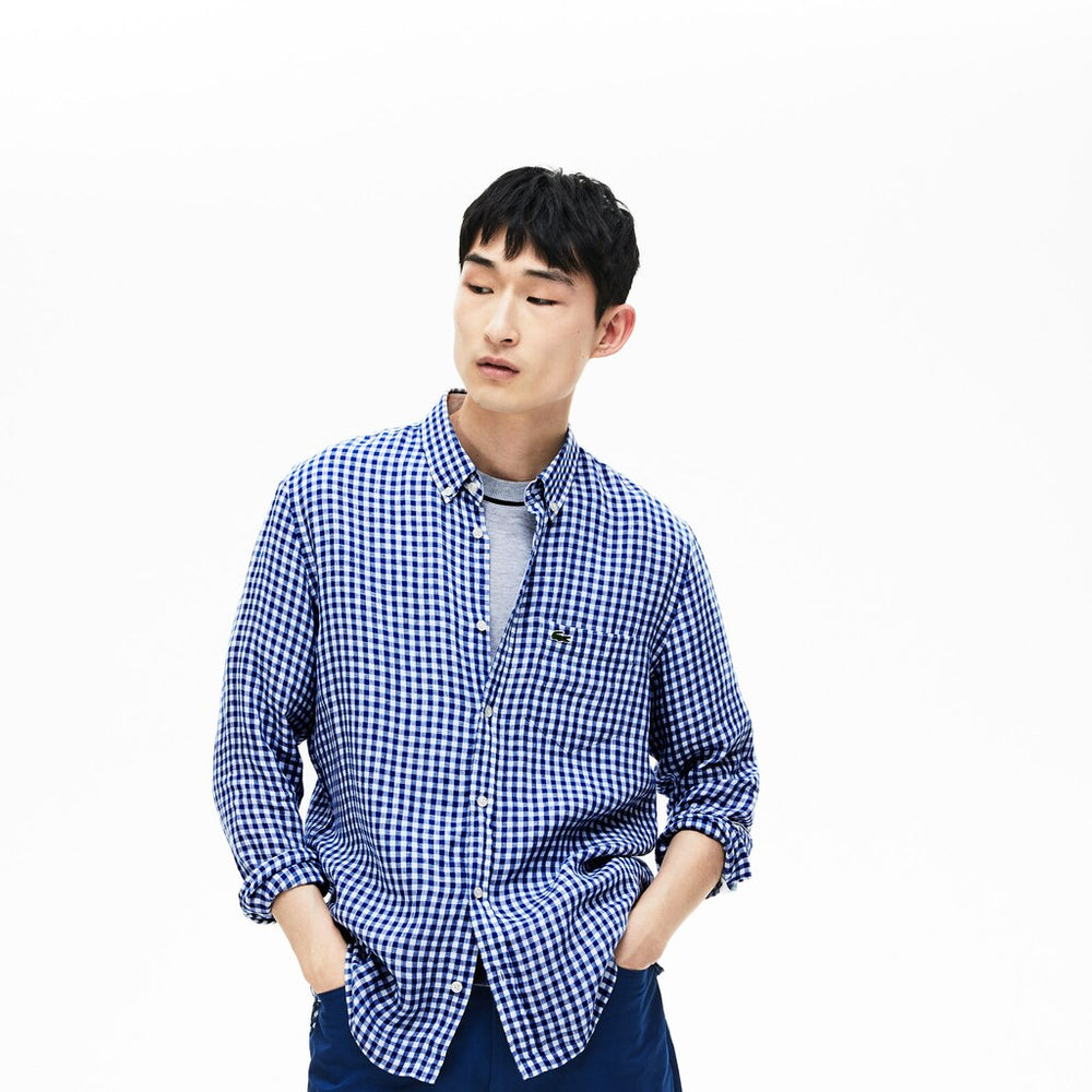 Regular Fit Linen Shirt | Lacoste Mens