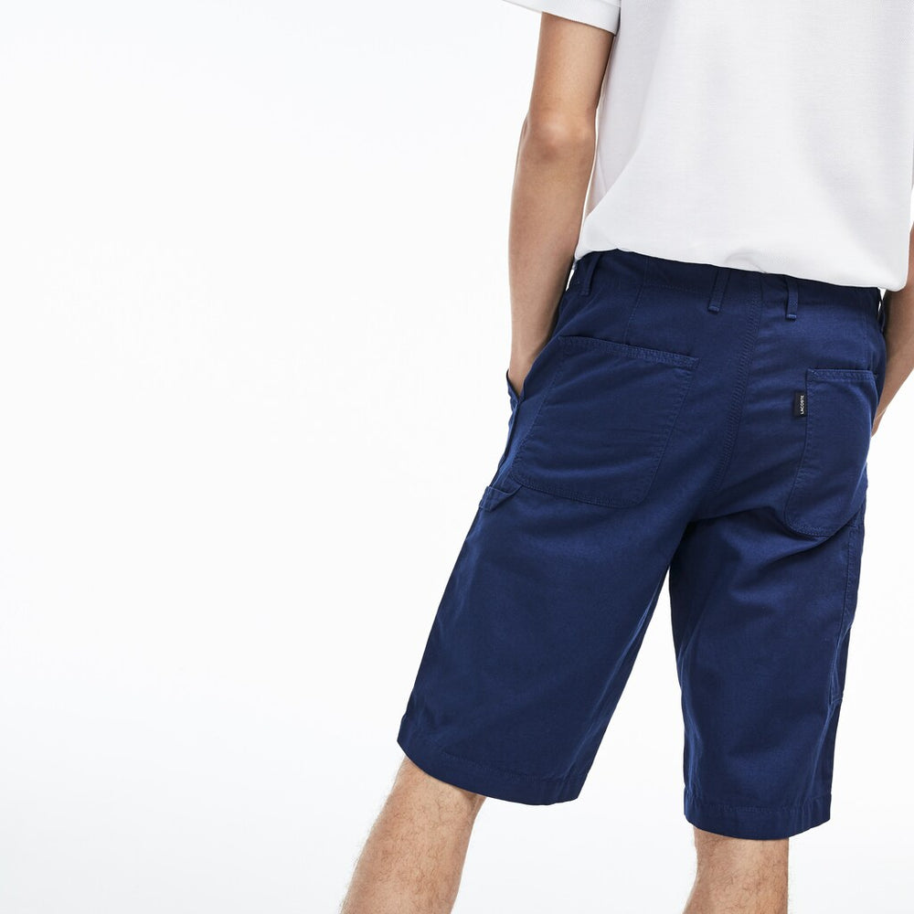 Regular Fit Cotton And Linen Shorts | Lacoste Mens