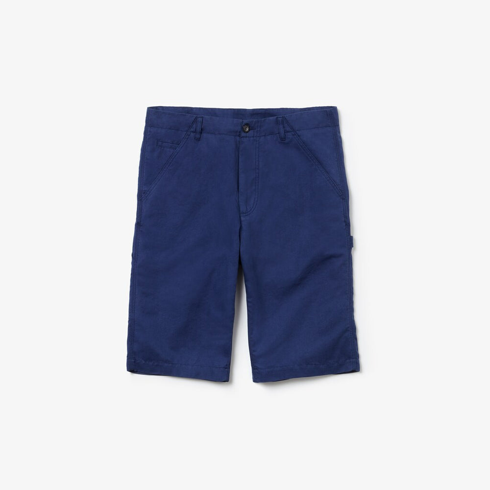 Regular Fit Cotton And Linen Shorts | Lacoste Mens