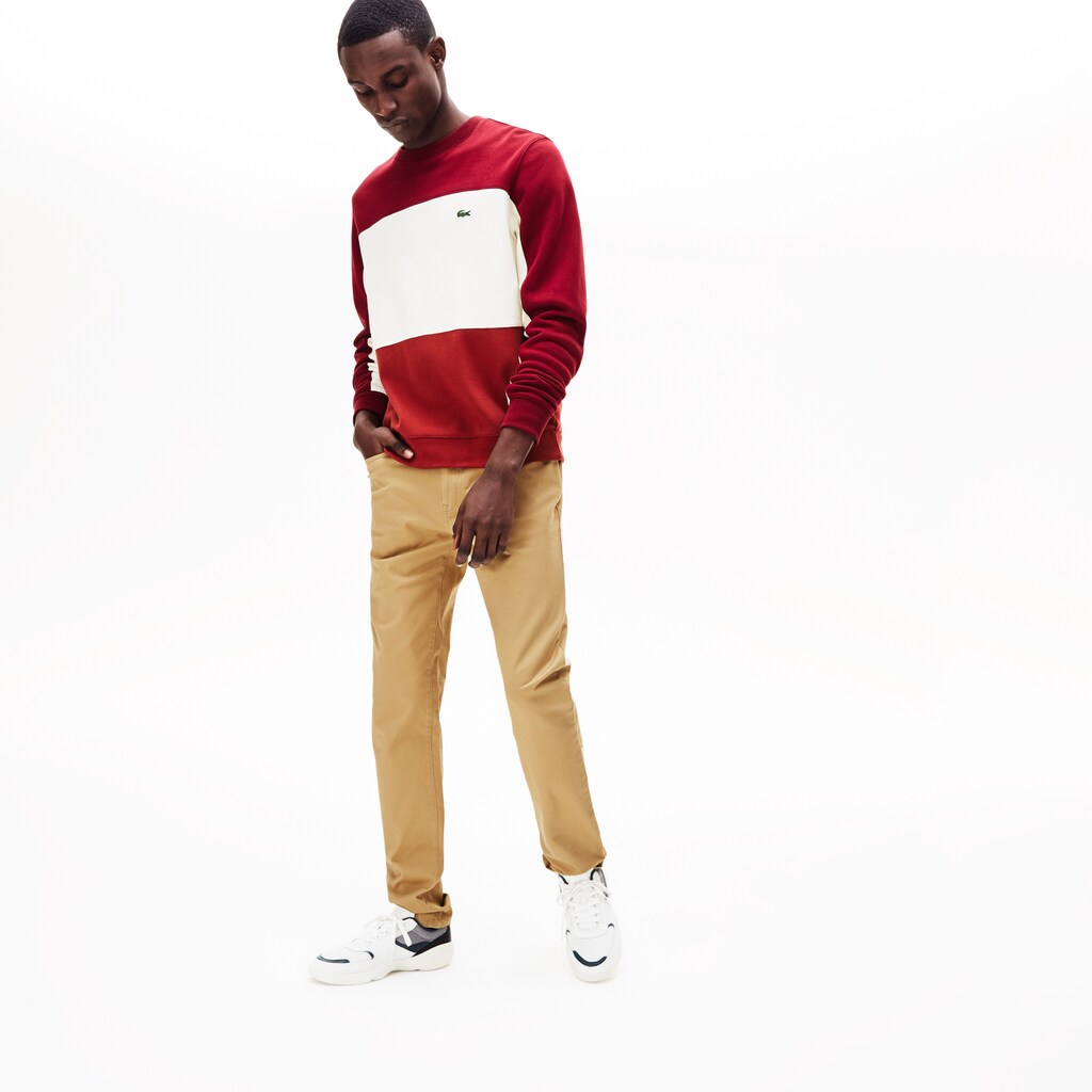 Slim Fit Stretch Cotton Pants | Lacoste Mens