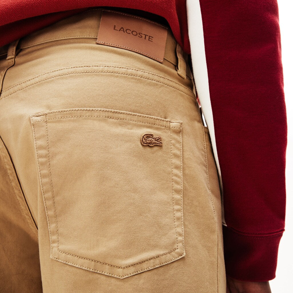 Slim Fit Stretch Cotton Pants | Lacoste Mens
