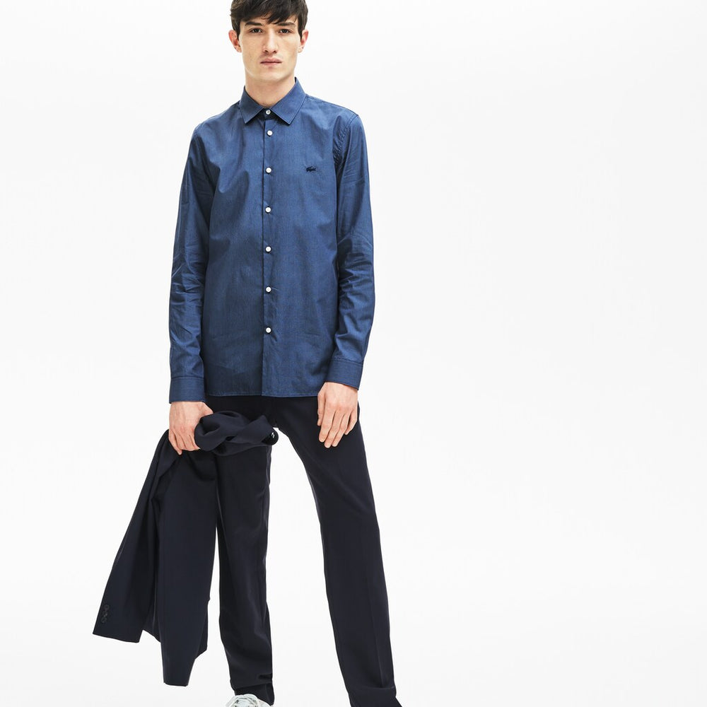 Slim Fit Cotton Poplin Shirt | Lacoste Mens
