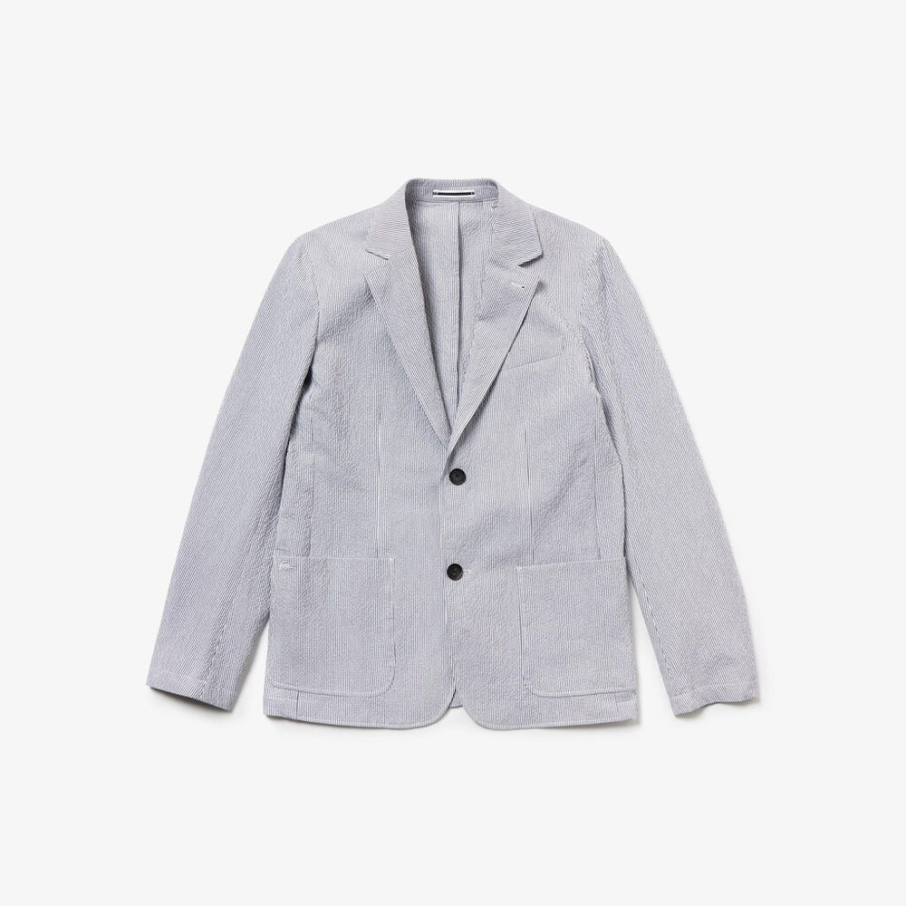 Slim Fit Stretch Cotton Blazer | Lacoste Mens