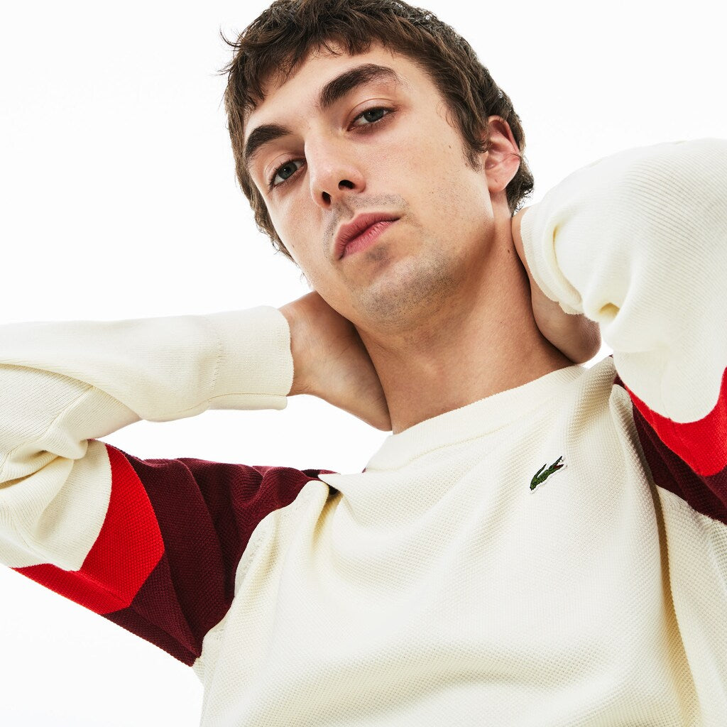 Crew Neck Raglan Sleeved Sweater | Lacoste Mens