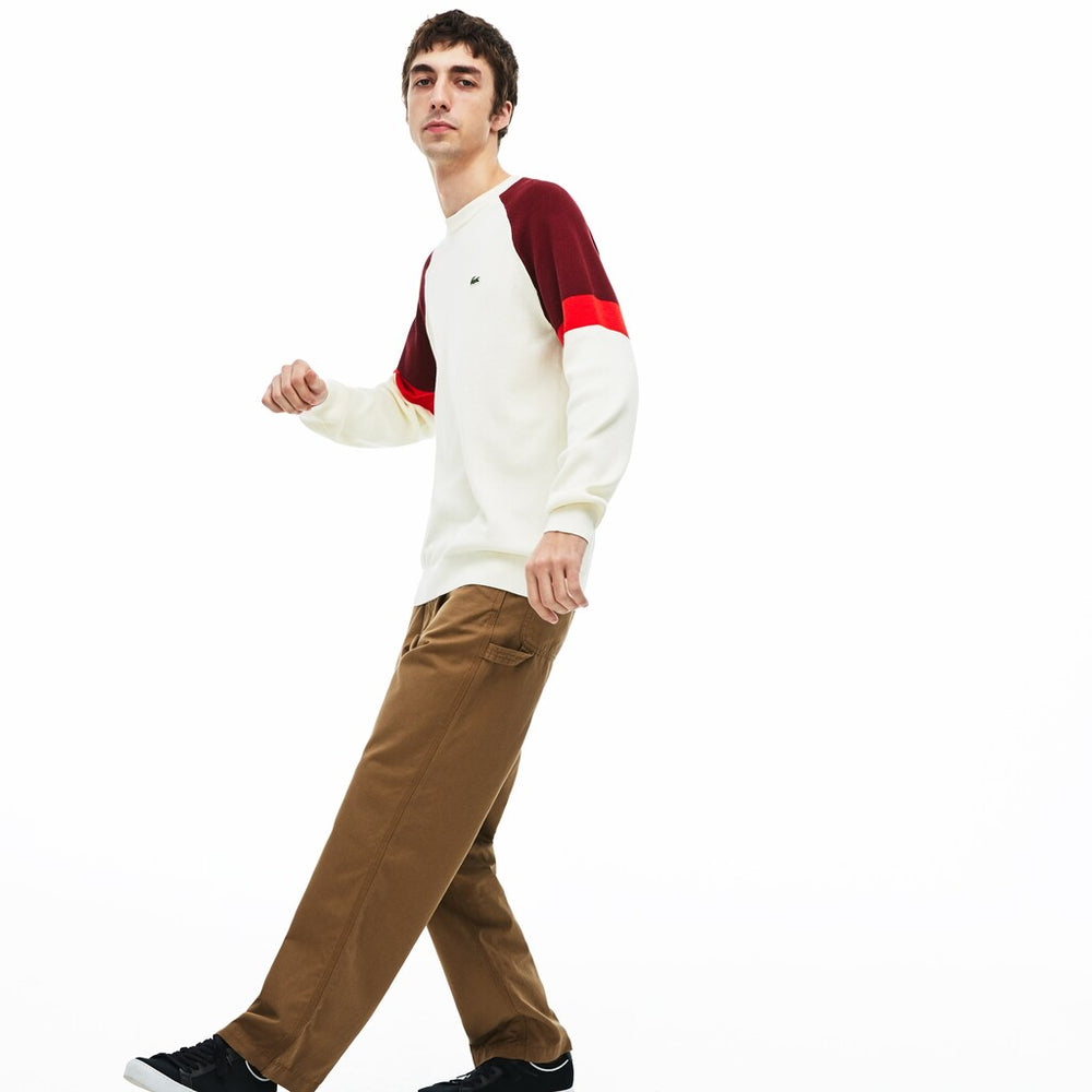 Crew Neck Raglan Sleeved Sweater | Lacoste Mens