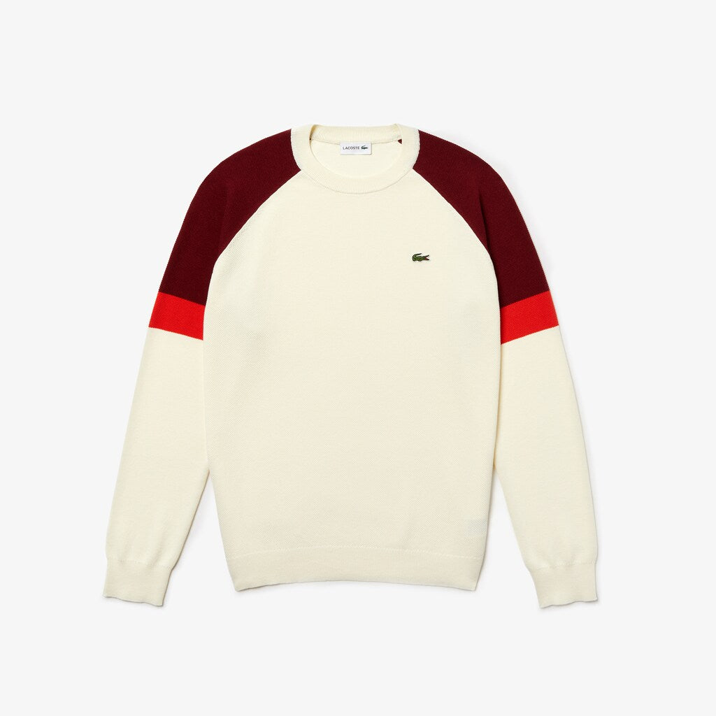 Crew Neck Raglan Sleeved Sweater | Lacoste Mens