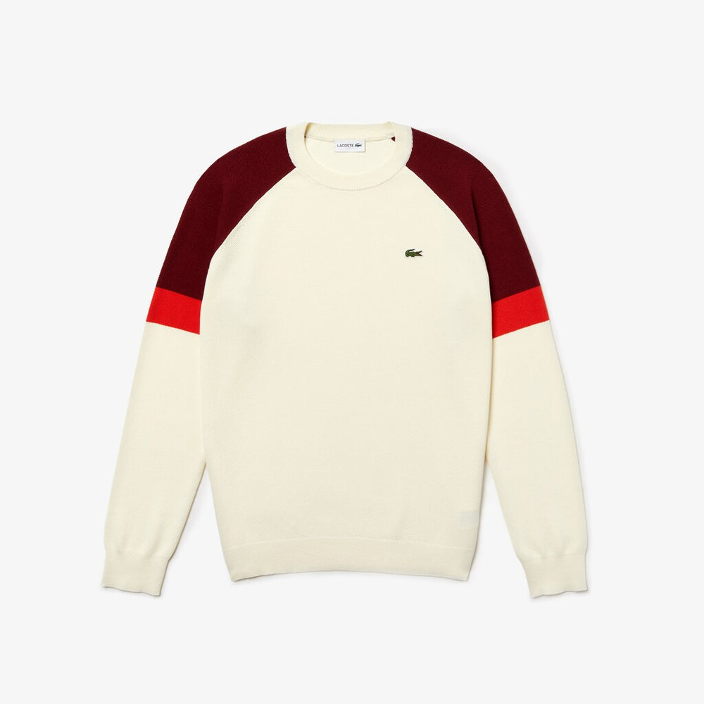 Crew Neck Raglan Sleeved Sweater | Lacoste Mens