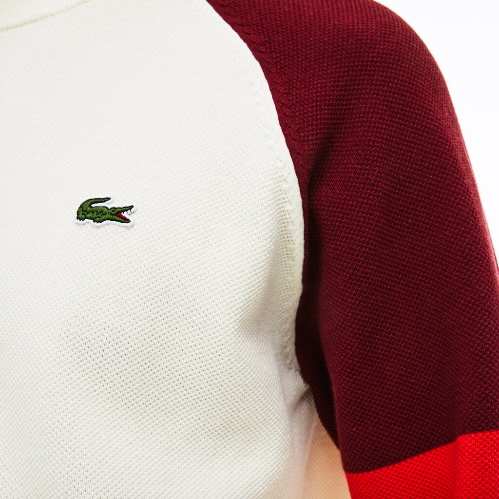 Crew Neck Raglan Sleeved Sweater | Lacoste Mens