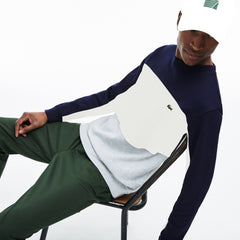 Crew Neck Colorblock Piqué Fleece Sweatshirt | Lacoste Mens