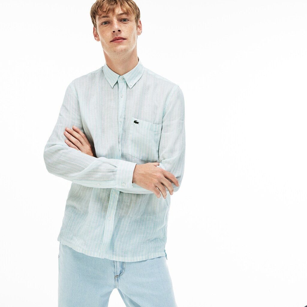 Regular Fit Linen Shirt | Lacoste Mens