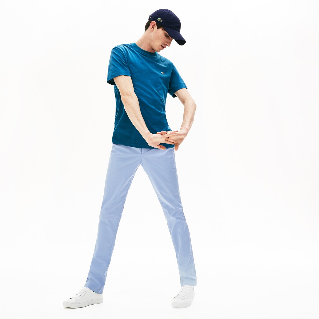 Slim Fit Stretch Cotton Pants | Lacoste Mens