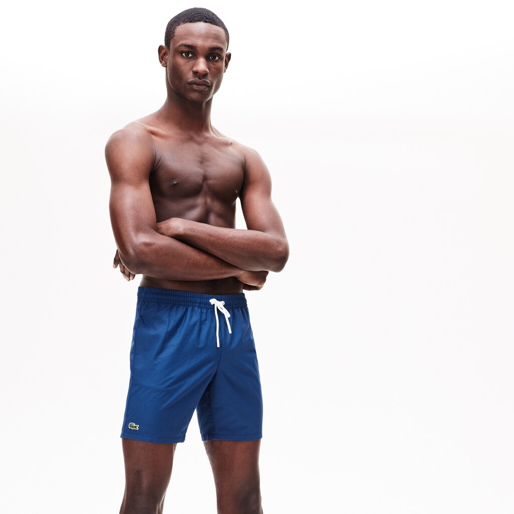 Lightweight Cotton Swim Trunks With Pockets | Lacoste Mens