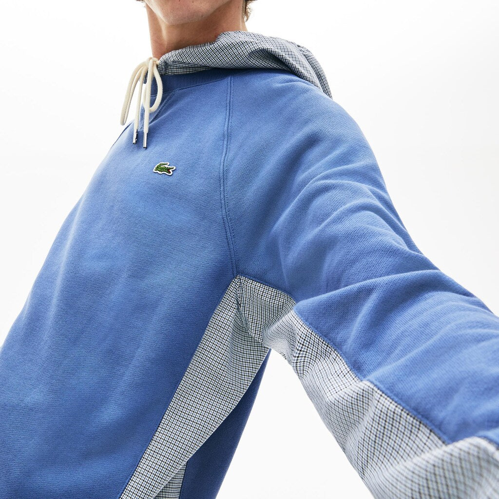 Paneled Print-Blocked Hooded Sweatshirt | Lacoste Mens