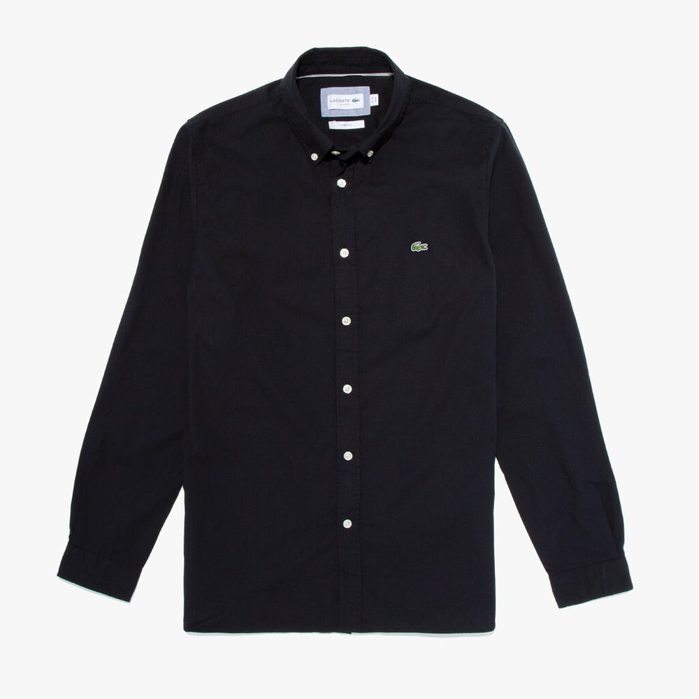 Slim Fit Stretch Cotton Poplin Shirt | Lacoste Mens