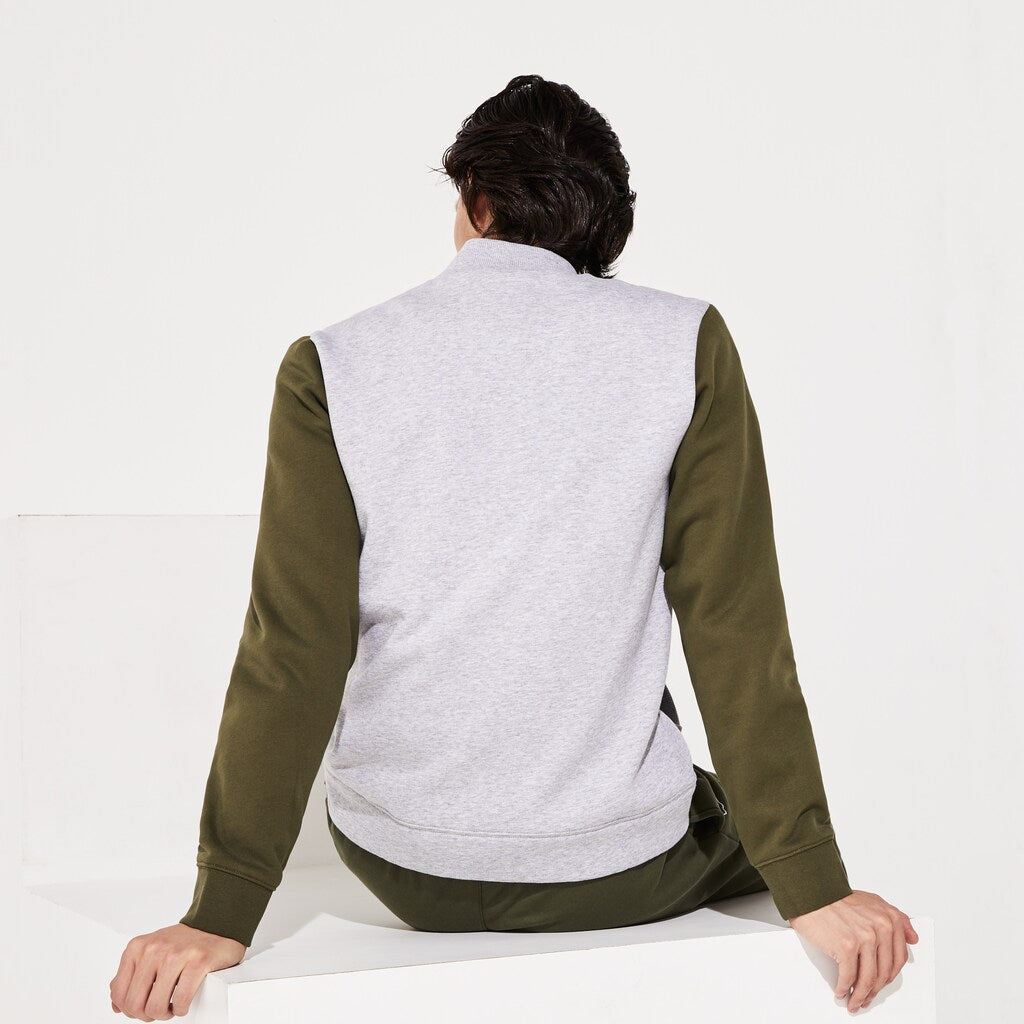 SPORT Contrast-Sleeve Fleece Varsity Jacket | Lacoste Mens