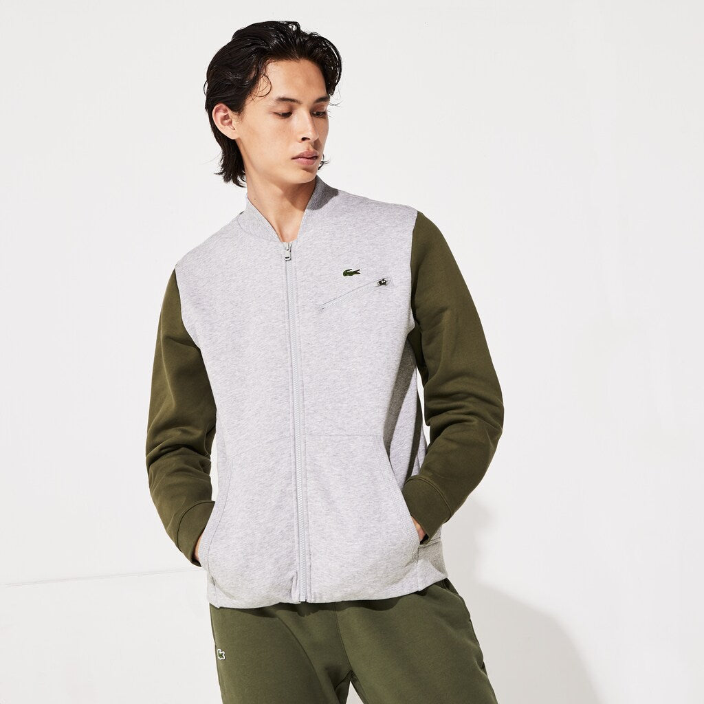SPORT Contrast-Sleeve Fleece Varsity Jacket | Lacoste Mens
