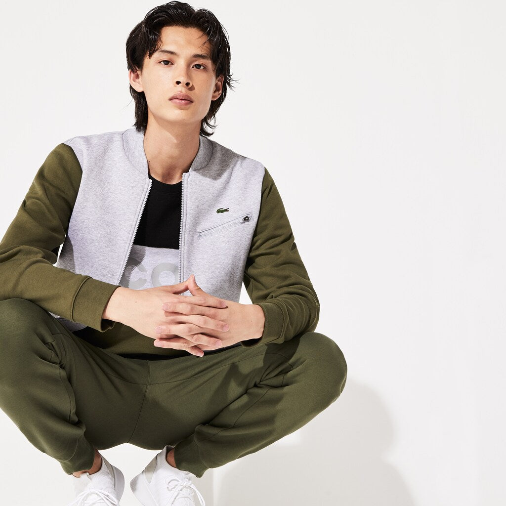 SPORT Contrast-Sleeve Fleece Varsity Jacket | Lacoste Mens