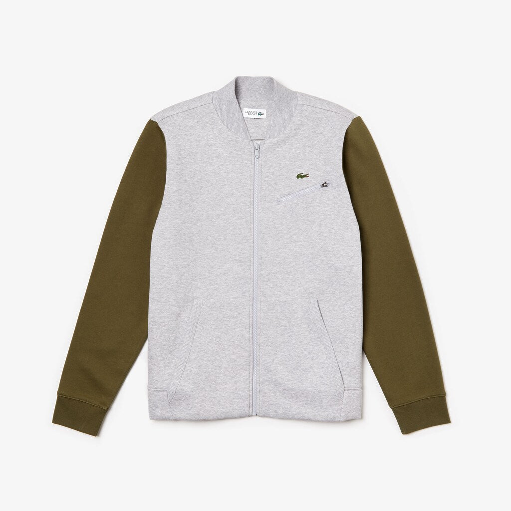 SPORT Contrast-Sleeve Fleece Varsity Jacket | Lacoste Mens