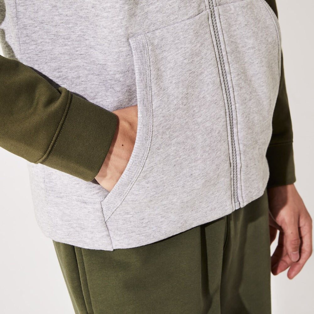SPORT Contrast-Sleeve Fleece Varsity Jacket | Lacoste Mens