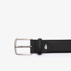 Engraved-Buckle Piqué Canvas Belt | Lacoste Mens