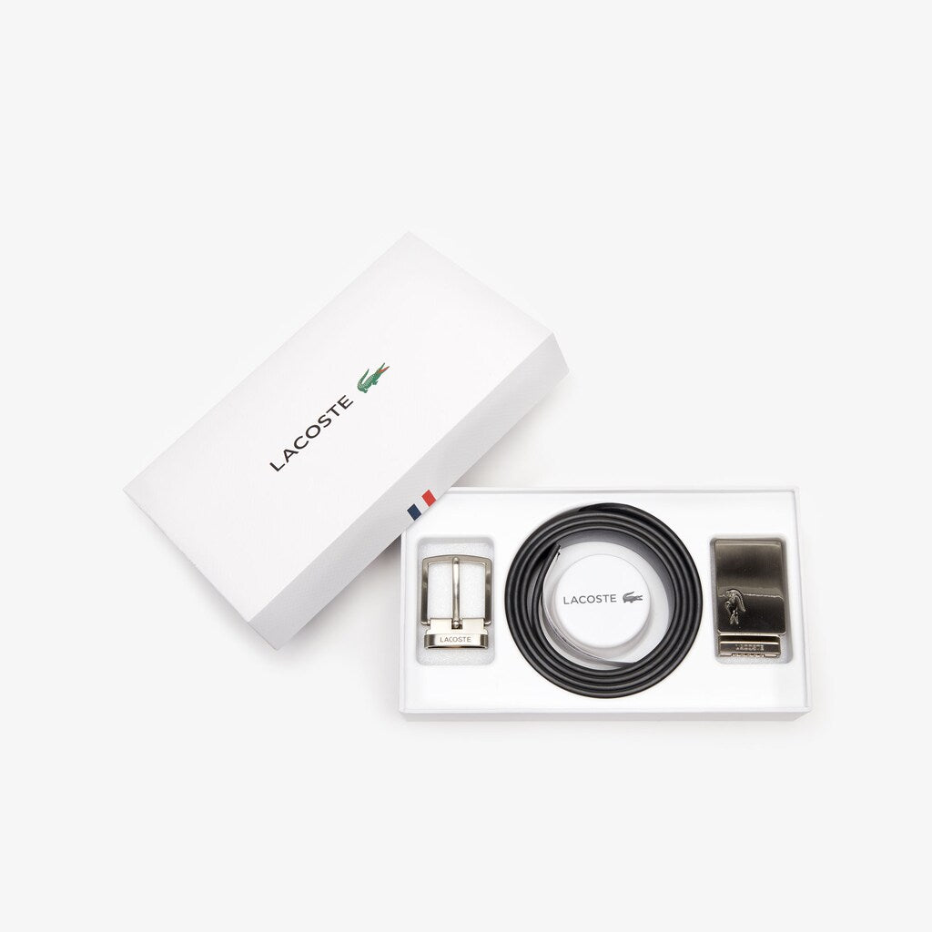 Reversible Leather Belt And 2 Buckles Gift Set | Lacoste Mens