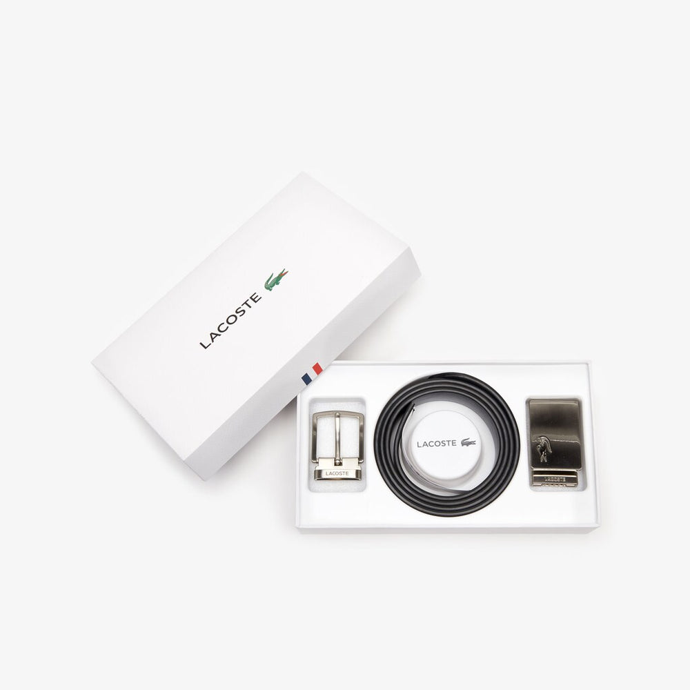 Reversible Leather Belt And 2 Buckles Gift Set | Lacoste Mens