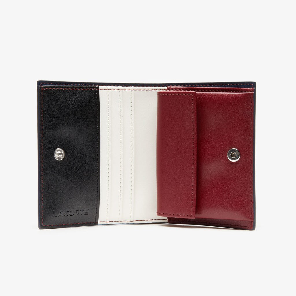 Wo  Chantaco Nœud Small Piqué Leather Snap Coin Pouch | Lacoste Womens