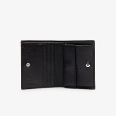 Wo  Croco Crew Grained Leather Bi-fold Wallet with Coin Purse | Lacoste Womens