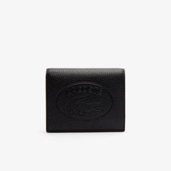 Wo  Croco Crew Grained Leather Bi-fold Wallet with Coin Purse | Lacoste Womens