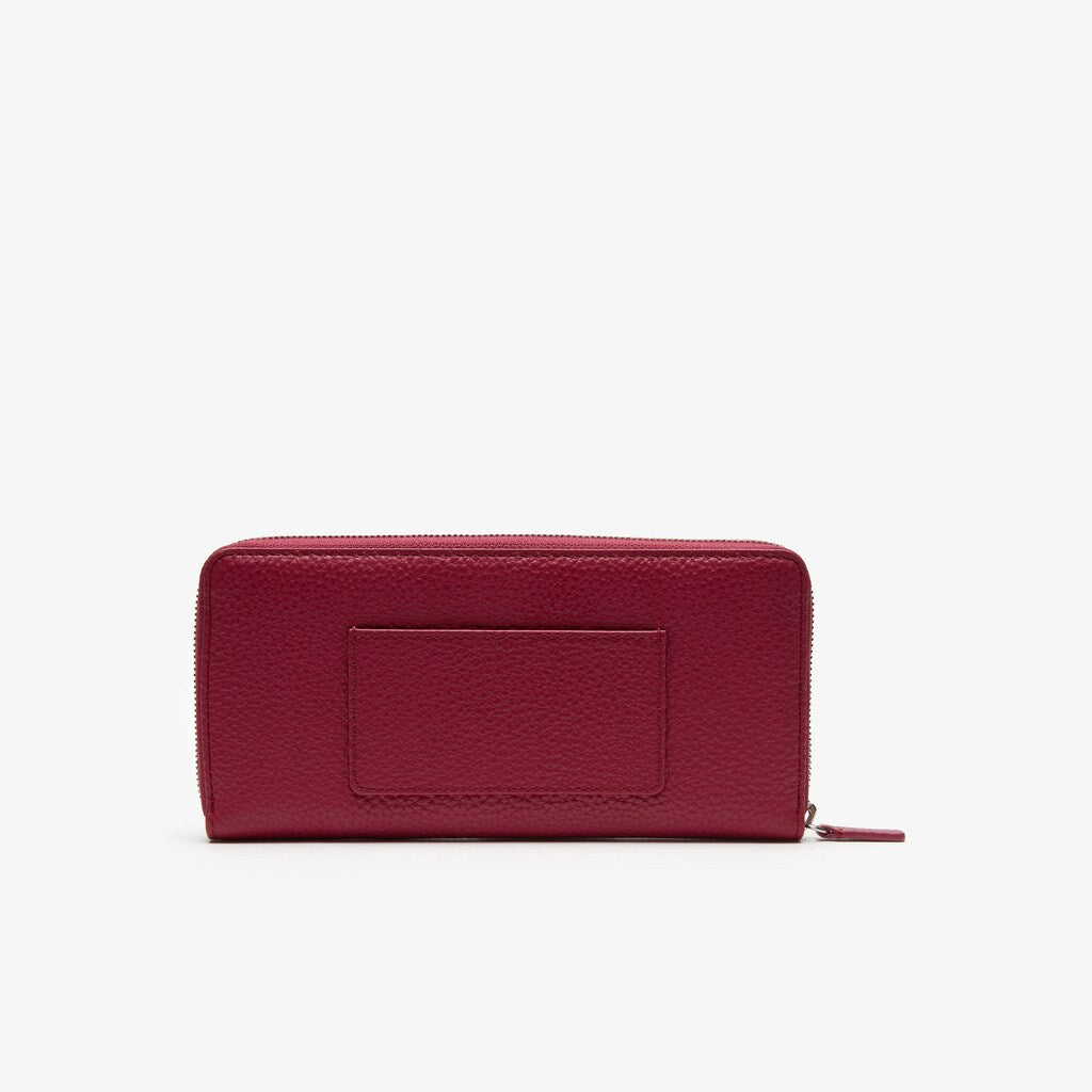 Wo  Croco Crew Grained Leather Zip Wallet | Lacoste Womens