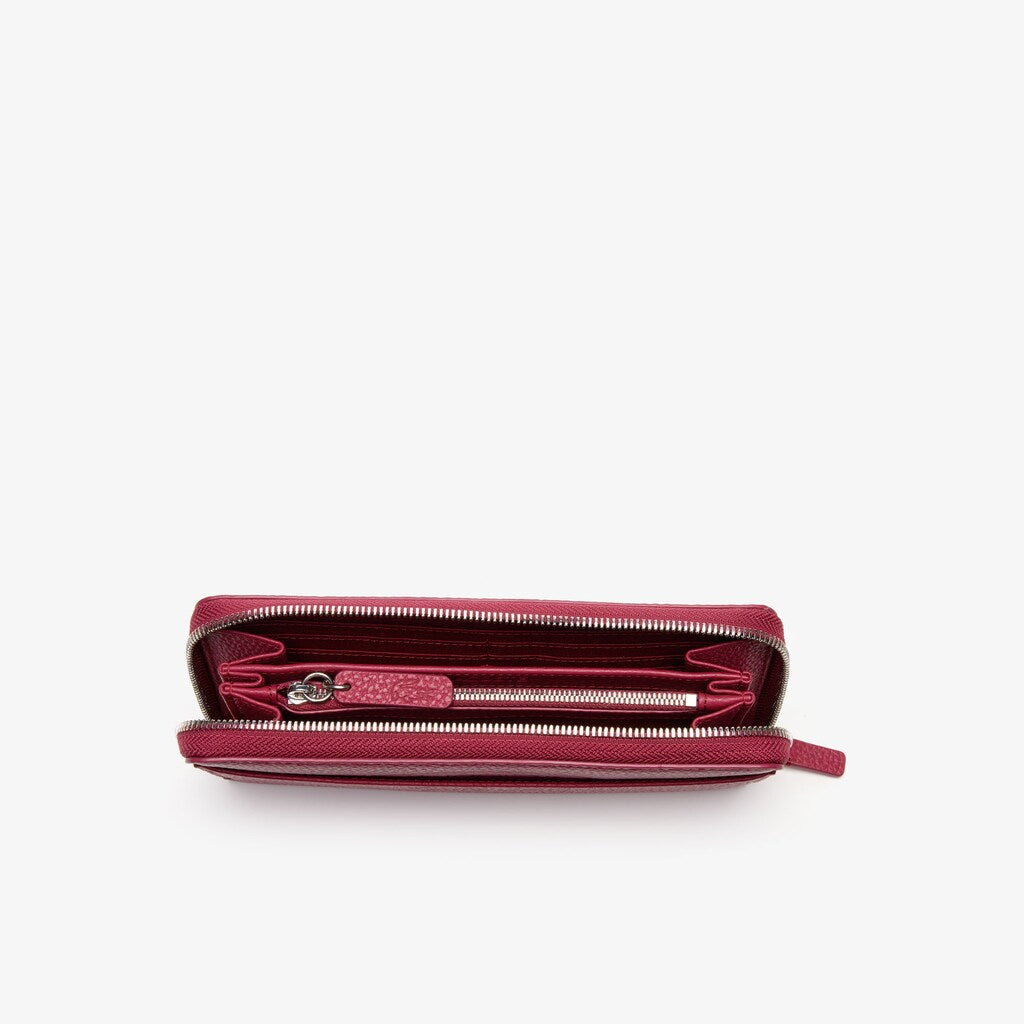 Wo  Croco Crew Grained Leather Zip Wallet | Lacoste Womens