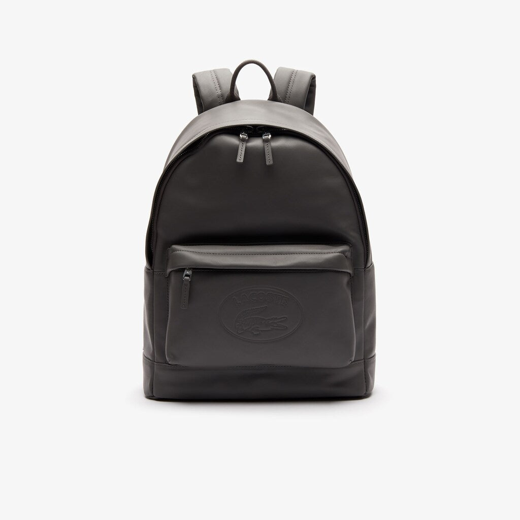 L.12.12 Casual Embossed Lettering Leather Backpack | Lacoste Mens