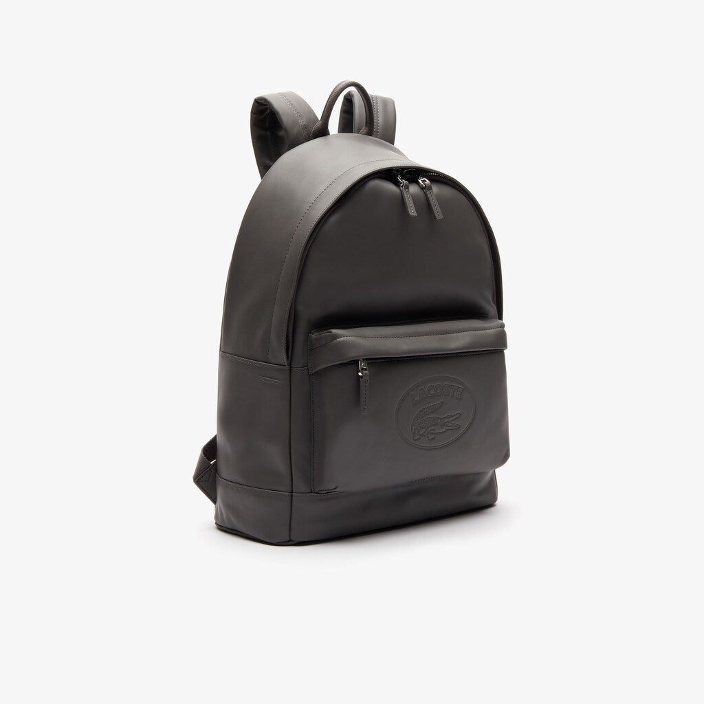 L.12.12 Casual Embossed Lettering Leather Backpack | Lacoste Mens